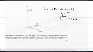 Coplanar forces of magnitudes 250 N IN URDU HINDI [upl. by Bornie]