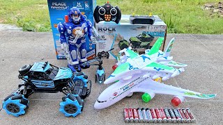 Car Rock Crawler Dancing ModelFlying Helicopter RcJet Plane And Robot Superhero Unboxing Test [upl. by Osnohpla745]