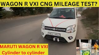 Maruti Wagon R VXI CNG Mileage Test  2024 Cylinder to Cylinder car maruti wagonr mileage 2024 [upl. by Tooley]