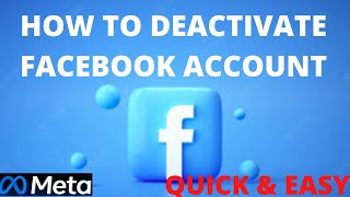 How to DeactivateDisable Facebook Account [upl. by Carlie]