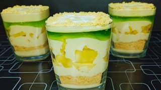 Quick and tasty nobake dessert in 8 minutes so easy to make No eggs no oven no flour [upl. by Moncear]