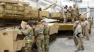 Inside US Army Light Factory Upgrading Millions  Massive M1 Abrams Tanks [upl. by Anahsirk]