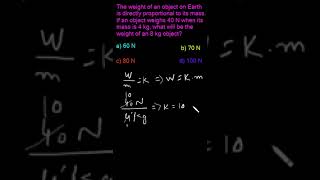 How Much Will an 8 kg Object Weigh on Earth  Direct Proportion Explained  Math Shorts learnmath [upl. by Killie]