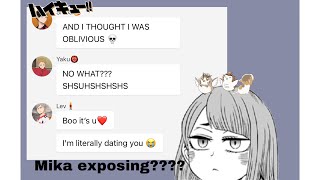 Mika exposes TikTok’s  Haikyuu text  rare ship [upl. by Kcerred]