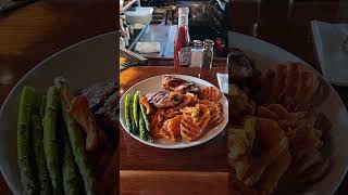 Red Parrot Restaurant Newport Rhode Island BBQ chicken with sweet potato fries and asparagus [upl. by Ylenaj920]