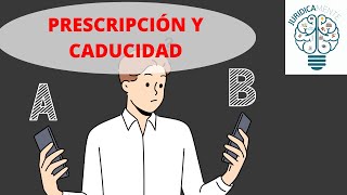 PRESCRIPCIÓN Y CADUCIDAD [upl. by Ecnaralc]