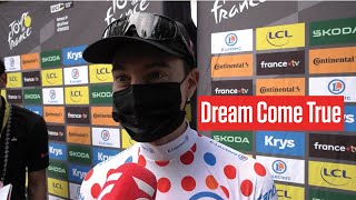 Neilson Powless Polka Dot Tour de France Dream Comes True [upl. by Dallis]