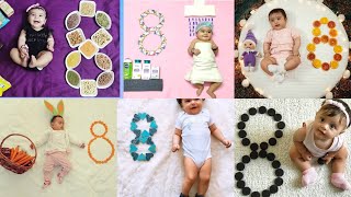 8 month theme Baby photoshoot ideas at home Simple amp easy baby photoshoot Monthly baby photoshoot [upl. by Nagek]