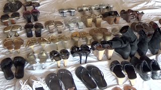 KonMari Method  DECLUTTERING ALL SHOES [upl. by Sinnel]