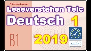 Modelltest 1 B1 Leseverstehen Deutsch [upl. by Kobe]