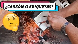 ¿BRIQUETAS O CARBON ¿Qué enciende más rápido prender el carbón 🔥 [upl. by Eeima]