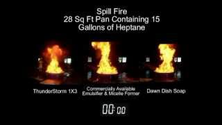 UL162 Vs UL711 Foam Comparison Test 28 ft spill fire [upl. by Roath768]