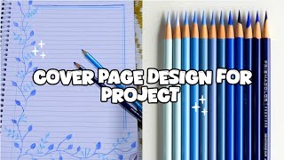 Assignment cover page design🎀🗒 front page design for project shorts creative art tiktok viral [upl. by Drapehs]