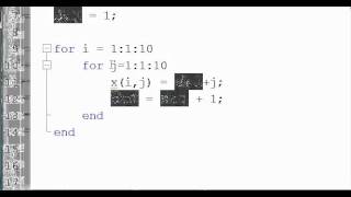 MATLAB Nested loops part 1  2 dimensional [upl. by Anuaf]