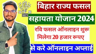 Bihar Rajya Fasal Sahayata Yojana 2024 Online Kaise Bhare  Bihar Fasal Bima Ravi Online Apply [upl. by Korrie913]