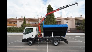 NISSAN NT400 VOLQUETE TRIVUELCO Y PLUMA PMA 3500KG EN SERVEAL AUTOMOCION [upl. by Tema]