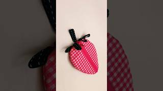 DIY Strawberry Mini Pouch 🍓 Coin Purse Tutorial shorts fypyoutube [upl. by Knitter]