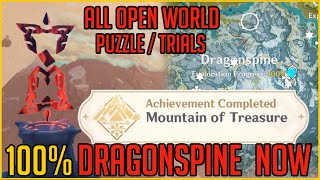 All Crimson Agate Puzzles  Trials  100 Dragonspine Guide  Genshin Impact [upl. by Kelila]