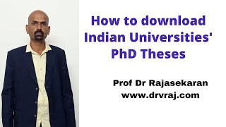 How to download Indian Universities PhD theses [upl. by Akins520]