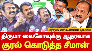 seeman latest speech abt new ntk symbol Mike mdmk Vaikom symbol vck thiruma symbol [upl. by Heinrick928]