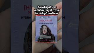 I tried hyaluron moisture night cream for dehydrated hair hydratewithhyaluronglowstarter haircare [upl. by Atirihs]