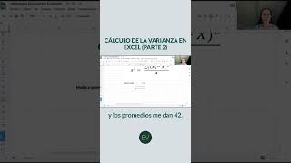 CÓMO CALCULAR LA VARIANZA EN EXCEL PARTE 2 [upl. by Landau850]