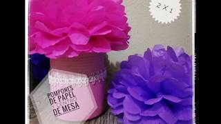 COMO HACER POMPONES DE PAPEL CHINA  DECORACIÓN PARA FIESTAS SUPER FÁCIL [upl. by Eive]