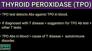 Thyroid Peroxidase  TPO  Anti TPO Antibodies  Thyroid Antibodies [upl. by Lindie]