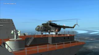 DCS Mi8  Landing on Moskva Cruiser amp practice [upl. by Lurette]