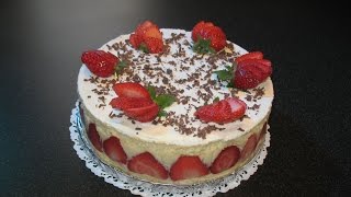 Fraisier Cake Souffle recipe Cake with fruits [upl. by Giffy870]