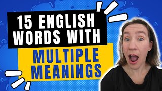 15 English Words with Multiple Meanings [upl. by Annil486]