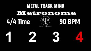 Metronome 44 Time 90 BPM visual numbers [upl. by Giffard]