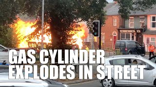 Gas cylinder EXPLODES in Aylesbury UK  9th Sep 2024 [upl. by Aciamaj]