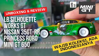 Nissan 35GTRR with Princess Roro livery Mini GT 650 1 dari 3 wajib koleksi  UNBOXING and REVIEW [upl. by Barnard]