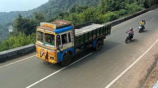 TATA Load Lorry And Bike Turning Yercaud Hills Driving Road Salem [upl. by Aveer]