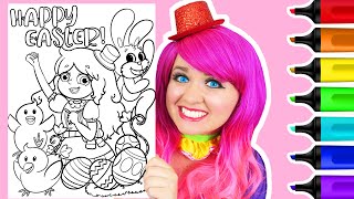 Coloring Kimmi The Clown Happy Easter 🐰 [upl. by Ococ644]