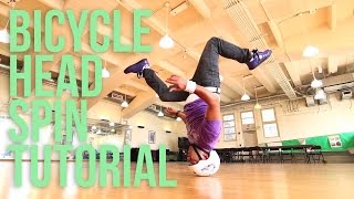 How to Breakdance  Bicycle Head Spins  Lil Cesar Air Force Crew Los Angeles [upl. by Suckram427]