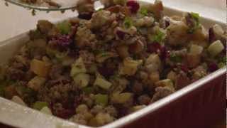 How to Make Awesome Sausage Apple and Cranberry Stuffing  Allrecipescom [upl. by Nataline]