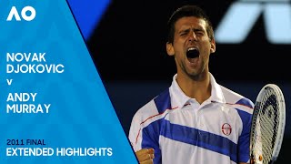 Novak Djokovic v Andy Murray Extended Highlights  Australian Open 2011 Final [upl. by Naruq]