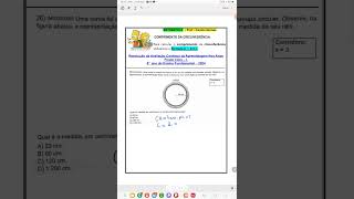 8° ANO  COMPRIMENTO DA CIRCUNFERÊNCIA  C  2 π  r  AVALIAÇÃO CONTÍNUA DA APRENDIZAGEM NOS [upl. by Eicyac]