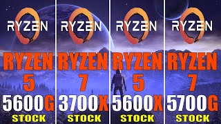 RYZEN 7 3700X vs RYZEN 5 5600X vs RYZEN 7 5700G vs RYZEN 5 5600X  PC GAMES [upl. by Weiser]