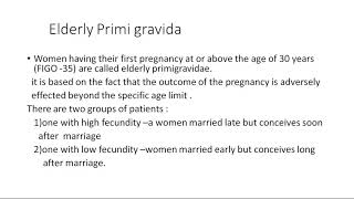 A Class On Grand Multipara And Elderly Primi By Dr KavyaDept Of OBGY [upl. by Bohrer764]