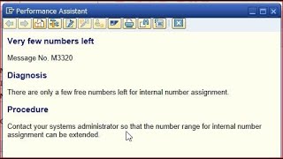 SAP Error  Error Message No M3320 Very few Numbers left  Number Range error  S4 HANA amp ECC [upl. by Peery]