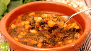 Potaje de garbanzos con espinacas  Una receta fácil y saludable [upl. by Suicul]