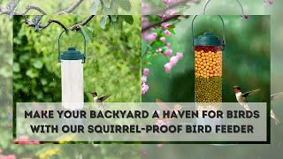 SquirrelProof Bird Feeder  Decoration Hanging Hummingbird Water Feeder Tools [upl. by Ailemor]