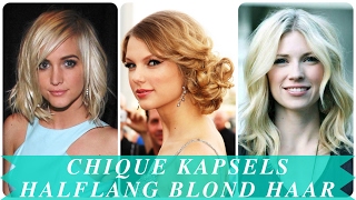 Chique kapsels halflang blond haar [upl. by Notgnirra]