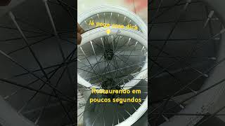 Como deixar jantes nova em poucos minutos automobile pintada bicicleta mtb mecanico [upl. by Alyakem]