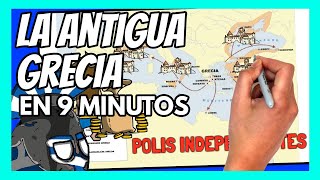 ✅ La historia de la ANTIGUA GRECIA en 9 minutos  Resumen corto y divertido [upl. by Meill]