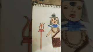 Shiv ji drawing song music newsong love dance 3at 3art drawing art Ayush drawings yt [upl. by Luttrell170]