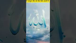 Malakul maut ka maut kaise aaegiquran hidayat deen namaj ramzan status subscribe shorts [upl. by Neerehs]